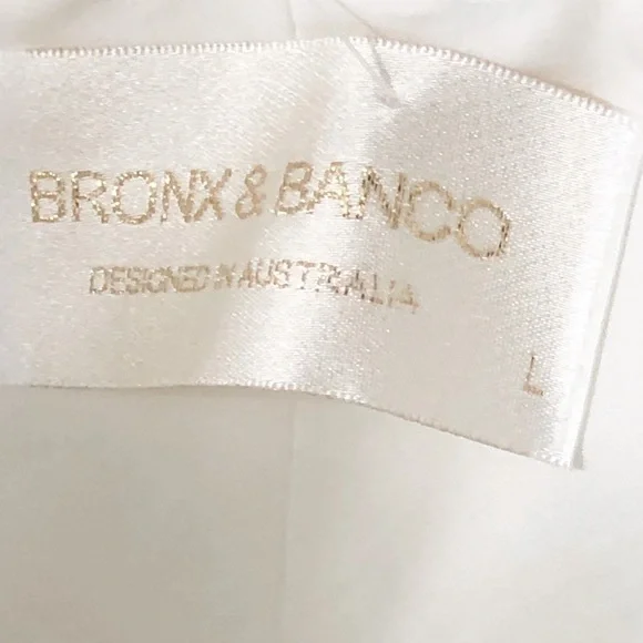 Bronx & Banco Women's Lola Blanc Feather Dress White US sz 8